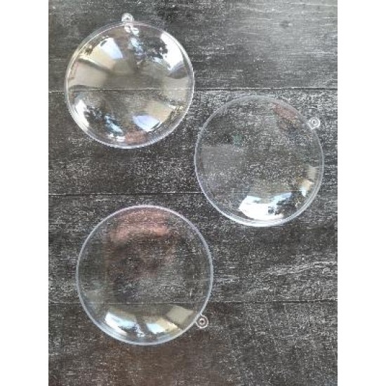 Шары пластиковые прозрачные (плоские)10х10х4,5см, цена за 1 шт